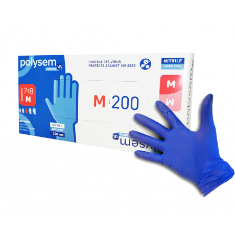 Rękawice nitrylowe bezpudrowe Polysem Medical (opak. 200 szt.)