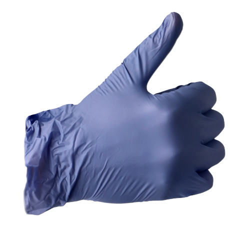 Rękawice hybrydowe bezpudrowe safeHAND hybrid PF blue