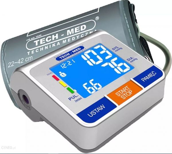Ciśnieniomierz cyfrowy TECH-MED TMA-500PRO + zasilacz