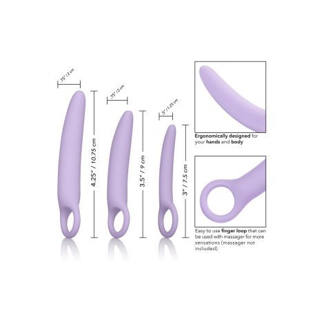 Dilatory waginalne Alena - zestaw fioletowy