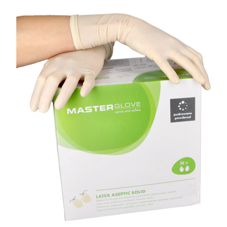 Rękawice chirurgiczne pudrowane sterylne Master Glove