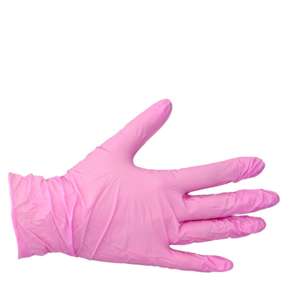Rękawice nitrylowe bezpudrowe easyCARE nitrile pink (Zarys)