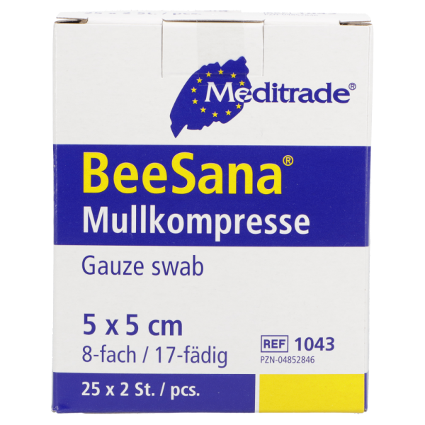 Kompresy gazowe sterylne (BeeSana)             5x5cm; 10x10cm;