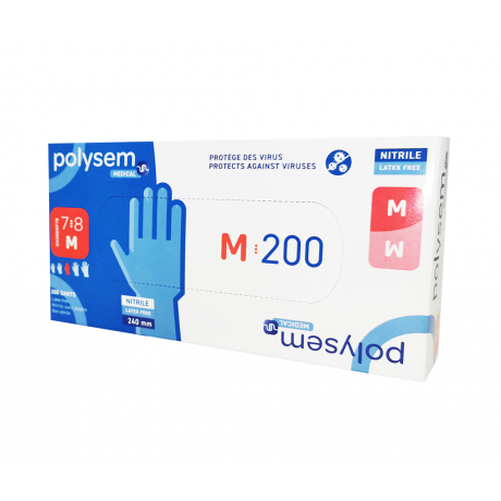 Rękawice nitrylowe bezpudrowe Polysem Medical (opak. 200 szt.)