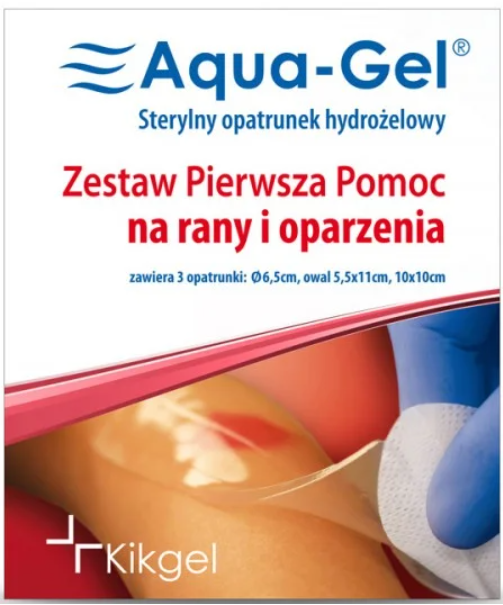  Aqua-gel opatrunek hydrożelowy: Zestaw Pierwsza Pomoc -  a'3 szt. 