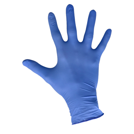 Rękawice nitrylowe bezpudrowe Master Glove Nitrile Standard Blue+