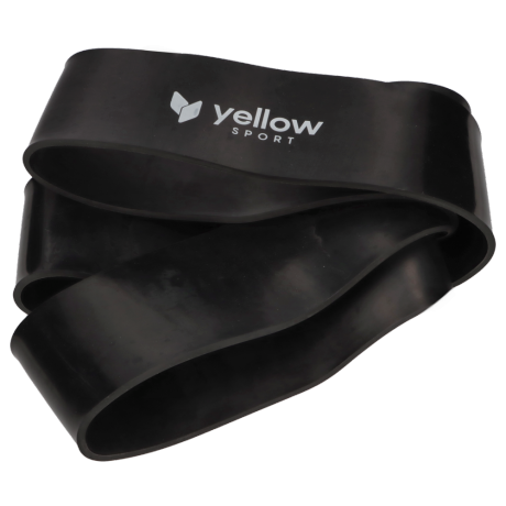 Guma do ćwiczeń yellowPOWER band 2080 x83 x4,5mm, opór 79-104 kg - kolor czarny