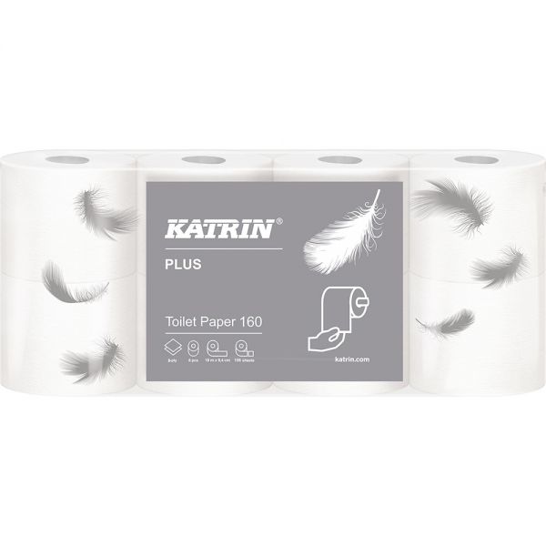 Papier toaletowy KATRIN Plus 160/2W (opak 8szt.)