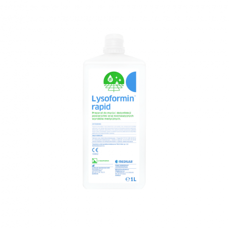 LYSOFORMIN RAPID 1 L  Medilab, płyn do mycia i dezynfekcji powierzchni i nieinwazyjnych wyrobów medycznych