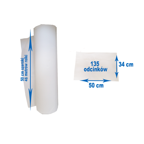 Podkład medyczny BulkySoft Premium 50cm x 46m - Biały, 2-warstwowy