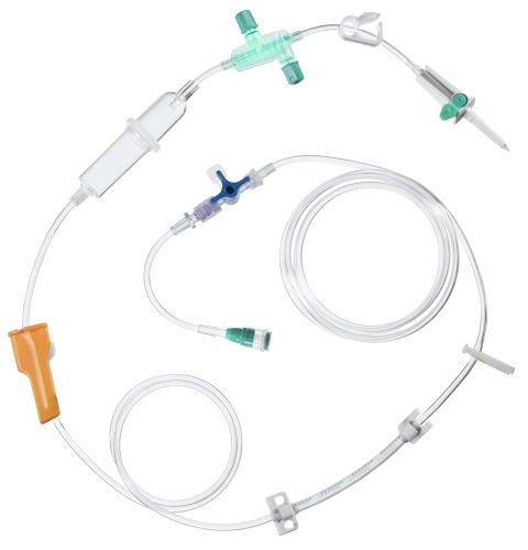 Cyto-Set Infusion, Type BCV, Air Stop function, 5 Needle-free Valves, SpinLock, 215cm