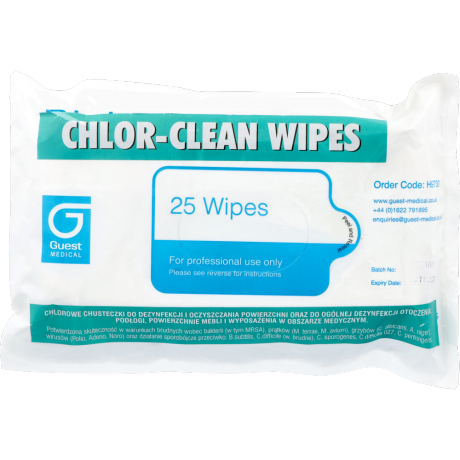 Chusteczki CHLOR-CLEAN WIPES a'25 (op. zb. 12 szt.) Medilab