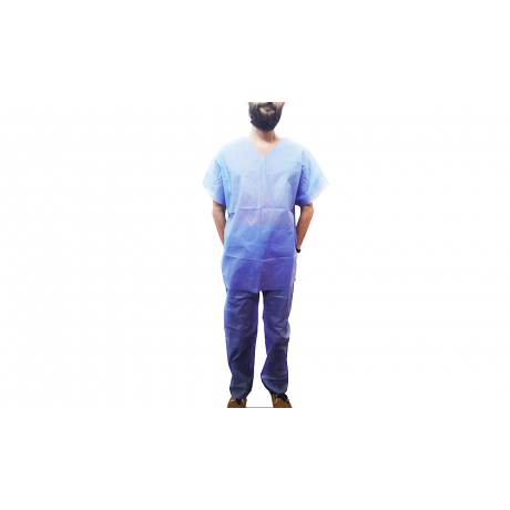 Ubranie chirurgiczne męskie niebieskie, Standard+ rozmiar L opak 5szt.