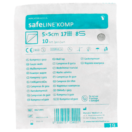 Kompresy z gazy Safeline Komp 17N 8W