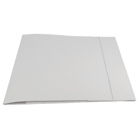 Teczka na dokumenty z gumką 300g/m2 - kolor biały