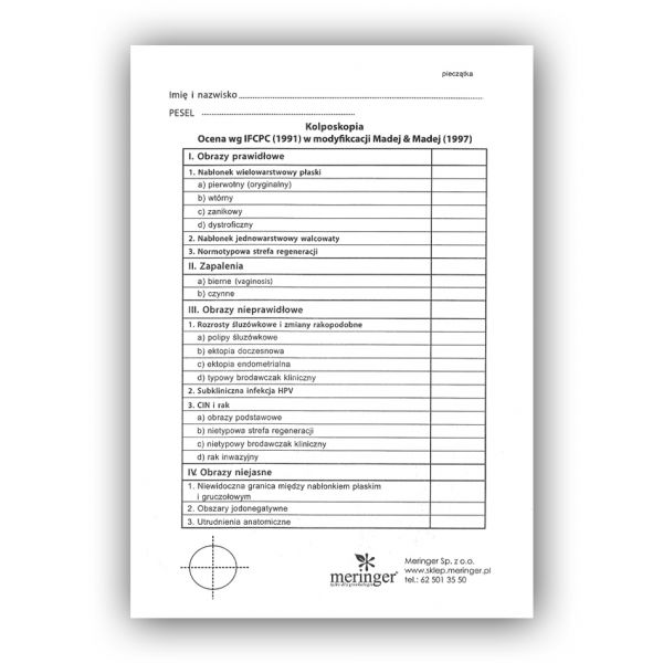 Kolposkopia - ocena wg IFCPC