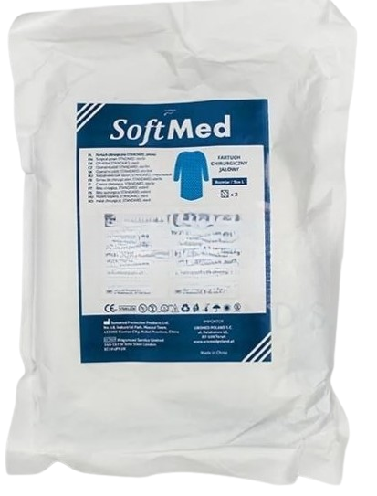 Fartuch chirurgiczny jałowy SoftMed, STANDARD+2 ręczniki