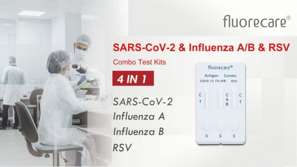 Test FLUORECARE zestaw COMBO Sars-CoV2 & grypa A/B & RSV  4w1