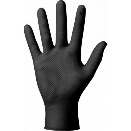 Rękawice nitrylowe bezp. gogrip czarne XL