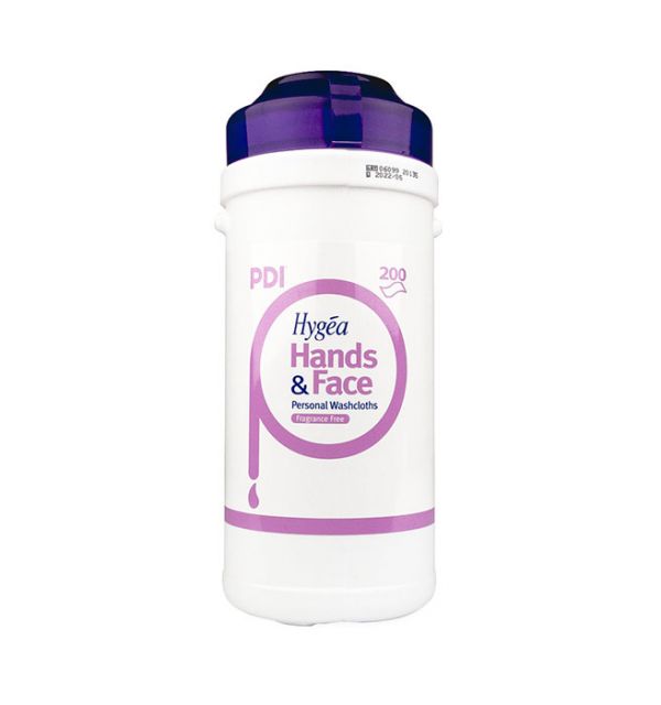 HYGEA HAND & FACE chusteczki myjąco-pielęg. do rąk i twarzy - bezzapachowe i zapachowe prod. PDI 200szt tuba/20x19,5cm