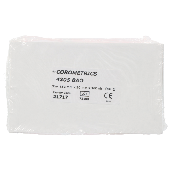 Papier KTG do Corometrics 4305 BAO / BIO / DAO z nadrukiem, 152x90x160