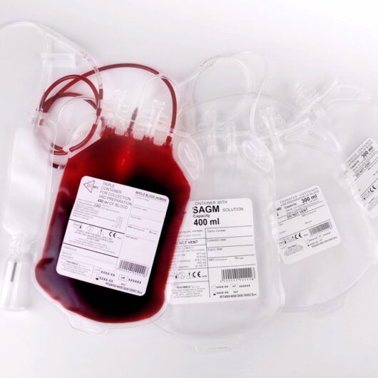 Zestaw podwójny (1 pojemnik z CPDA-1, 1pusty)do pobierania krwi