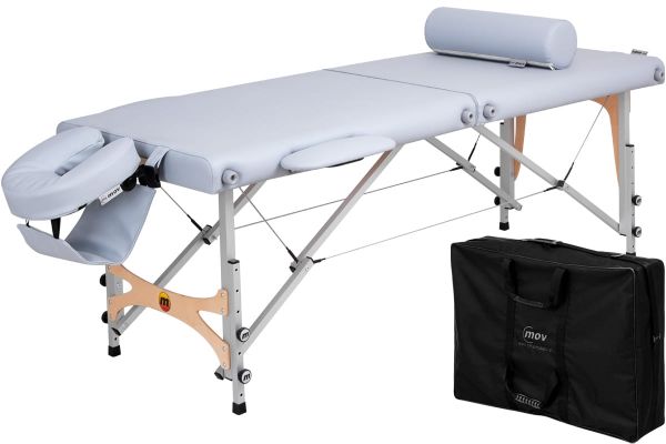 Składany stół do masażu Premium ALU kolor: szary