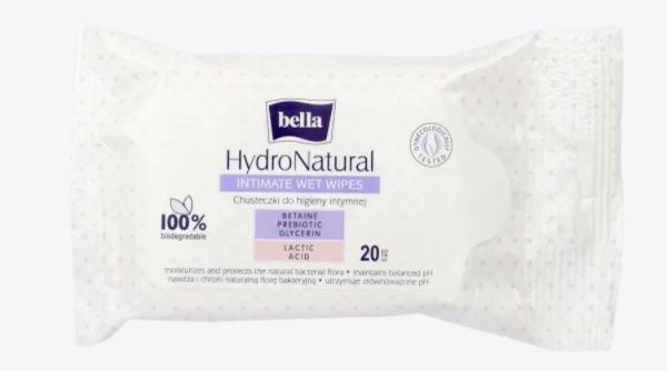 Chusteczki do hig. intymnej nasączane Bella (a'20) Hydronatural