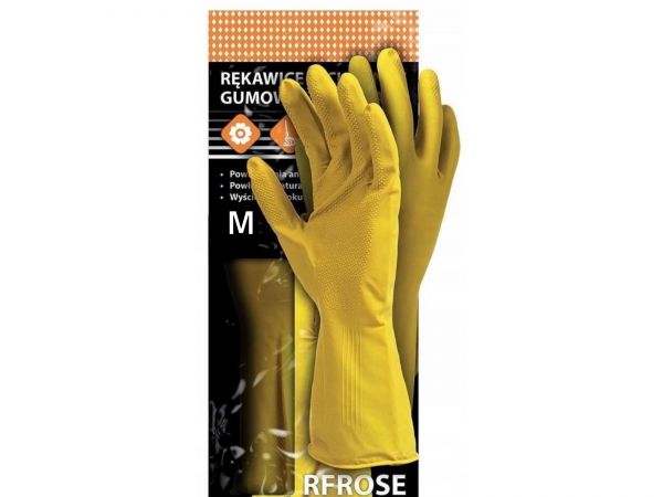 Rękawice gumowe RFROSE M 12/120  (1opak/para rękawic)