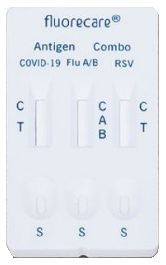 Test FLUORECARE zestaw COMBO Sars-CoV2 & grypa A/B & RSV  4w1
